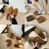 Mocasines retro de cuero esmerilado de punta cerrada sin cordones para mujer, adecuados para primavera y otoño, suaves y versátiles, elegantes y cómodos