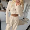 Pijama Simples para Outono e Inverno, Roupa Íntima Térmica de Manga Longa e Calça de Natal, Conjunto de Três Peças Que Pode Ser Usado Fora de Casa, Atacado de Homewear Transfronteiriço