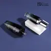 Materiais de Embalagem Cosmética: Frasco de Vidro Vazio de 30g, Frasco com Bomba para Loção de 100ml, Frasco Pequeno de Vidro Preto com Design de Alto Padrão para Sub-Embalagem