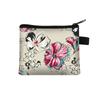 2026 Porta-moedas Floral Infantil Porta-cartões Portátil Bolsa para Guardar Moedas Chaves Bolsa para Troco Porta-cartões Pequena Bolsa Quadrada