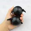 Aasalato Ritmo Arena Bola Percusión Arena Sonajero Doble Bola Martillo de Arena Sin Costuras Escarchada Bola de Arena Corcho Silencioso Bola de Arena
