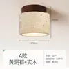 Luminária de Teto Retro para Quarto Pedra de Caverna Amarela Nova para Pousada Balcão de Bar Estilo Wabi-Sabi Redonda Simples para Sala de Estudo Luminária de Estilo Antigo Ferro