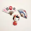 Atacado de fábrica mercearia japonesa resina estéreo geladeira 3d adesivos magnéticos lanterna Dharma adesivos de mensagem criativa em estoque