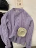 Suéter de punto suave y acogedor estilo francés, súper elegante, estilo coreano, para mujer, perfecto para usar en capas en otoño e invierno, prenda exterior de corte holgado