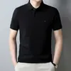 Camiseta de Algodón con Cuello Lapel Casual Clásico para Hombre de Manga Corta Camisa Polo Casual de Color Sólido para Hombre Algodón Puro