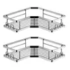 Prateleira de Canto para Banheiro Sem Furos Rack de Armazenamento para Produtos de Higiene e Banho Prateleira Triangular de Canto Montada na Parede