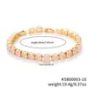 Pulsera Redonda Transfronteriza 6.0 con Cierre de Extensión Multicolor, Pulsera Colorida de Circonita de Alta Calidad para Mujer, Mayoreo