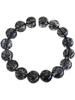 Pulsera de Cristal de Cabello Negro Brasileño Natural Prioritario Cabello Claro Cristal Negro Cabello Cristal de Titanio Pulsera para Hombres y Mujeres