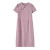 Vestido Qipao Chino Mejorado Nuevo de Estilo Chino para Mujer Talla Grande Inno 2026 Verano Artístico Cuello Alto Vestido Largo Chino 264979