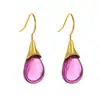 Venta Caliente Transfronteriza Exquisitos Colgantes Geométricos de Aleación con Incrustaciones de Ojo de Gato Pendientes con Gancho para Oreja Joyería para Orejas Venta Directa de Fábrica