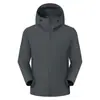 Jaqueta soft shell leve, sem rugas, cor sólida, para outono, com logo personalizado para lazer ao ar livre e vestuário de trabalho para escritório com texto impresso