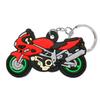 Chaveiro de Motocicleta Tendência Desenho Animado Pingente de Mochila Chaveiro de Casal Decoração de Bolsa Chaveiro de Borracha Macia
