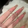 Anillo Sencillo para Mujer con Acabado de Alta Gama, Anillo Versátil para el Dedo Índice, Anillo de Banda Ultradelgada, Combinación Completa de Diamantes, Joyería Apilable, Exquisito y Único