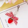 Mini Neceser Estilo Coreano, Billetera para Monedas, Colgante de Moda, Agenda Fashion, Lápiz de Cejas de Cereza Realista, Colgante de Labial