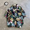 Camisa de praia havaiana de manga curta masculina solta plus size slim fit estilo hong kong retrô ruan camisa bonita jaqueta roupas masculinas