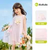 Vestidos de Verão Infantis da Dudu, Vestidos de Princesa para Meninas, Roupas Doces de Verão, Novas Roupas Infantis da Moda