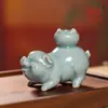 Juego de Tapa de Celadón Longquan Creativo Todo Sale Bien Tapa de Tetera Tapa de Tazón Piezas de Repuesto Soporte para Tapa de Olla de Cerámica Juego de Té