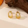 Collar y pendientes transfronterizos nuevos de acero de titanio con forma de gota irregular para niñas, diseño de nicho de lujo ligero, cadena alta para la clavícula de alta gama