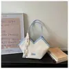 Bolsa Grande de Design Casual Transfronteiriça para Mulheres, Nova Moda Bolsa Tote de Luxo, Bolsa de Ombro Texturizada para o Dia a Dia