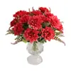 Suministro Transfronterizo de Aliexpress Ramo de Flores Artificiales Dalia de Coral de 7 Pétalos Decoración para Sala de Estar del Hogar Flor de Seda Artificial
