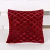 Funda de Almohada de Felpa para el Hogar Sofá Cabecera Cojín Suave Dormitorio Color Sólido Almohada Venta al por Mayor Soporte Lumbar Patrón Geométrico Suave