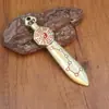 Dinero Fantasma de Montaña de Latón Taoísta Bolsa de Espada de Siete Estrellas Colgante Tabú Bagua Ziwei Lluvia Gradualmente Oreja Paz Amuleto Colgante para Coche