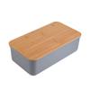 Cesta de Picnic al Aire Libre Cesta de Almacenamiento Grande de Plástico Plato para Tostadas de Pan de Picnic con Tapa Tabla de Cortar Cesta de Mano