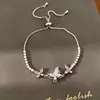 Pulsera de Mariposa con Circonita Cúbica Vintage Usada Exquisita Fresca Moderna Anillo de Mano Lujo Ligero Alta Gama Joyería de Mano Versátil