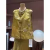 Nuevo Chaleco Bordado Pesado Estilo Chino para Mujer, Nuevo Estilo Vintage Primavera Temprana 2026 con Chaqueta de Cuello Alto Abotonada