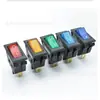 Interruptor de Barco Kcd3-101N Vermelho e Preto de 2 Velocidades e 3 Pinos com Luz 0-I Interruptor para Modificação de Panela de Arroz e Pequenos Eletrodomésticos