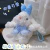Muñeco de Peluche de Conejo Lindo Negro con Orejas Caídas Bolso Colgante Accesorios Muñeco Conejo Llavero Juguete Niña Bolso Colgante Accesorios
