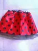 Falda Rayada de Abeja Falda de Lunares Europea y Americana Falda de Mariquita Falda Corta Sencilla Falda para Niñas Malla Linda Bebé