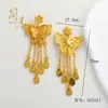 Jianyuesha Joyería de Oro Accesorios DIY Colgante de Mariposa Alta Retención de Color Borla Calada Punto Cepillado Colgante de Lazo de Diamante