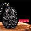 Genuine natural obsidiana pingente benmingfo oito patrono santo colar feminino Tathagata pingente Acessórios Atacado