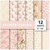 12 Hojas de Compra Directa Transfronteriza Papel de Fondo Color Sólido Morado, Color Sólido Simple Rosa Ladrillo Morandi Papel para Material de Diario del Día de San Valentín