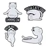 Diseño Transfronterizo Estilo Casual Broche Gatito Lindo Haciendo Yoga Insignia de Animal de Metal Joyería de Dibujos Animados