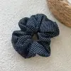Scrunchie de cetim com bolinhas grandes estilo coreano para mulheres, elástico de cabelo de verão com alta elasticidade, versátil para sair, acessório de cabelo