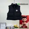 Chaleco de plumón de ganso transfronterizo para otoño e invierno, con cuello alto, longitud corta, diseño unisex, corte holgado, versátil, sin mangas y disponible en múltiples colores para usar en capas.