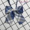 Corbata JK Estilo Universitario Japonés Flor de Cuello para Mujer Cuadros Accesorios de Uniforme Lazo Camisa de Niña Corbata Pequeña Ropa Académica