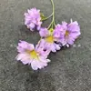 Flores Artificiales de Estilo Fresco y Sencillo, Orquídea de 4 Cabezas Flores Nocturnas para Arreglo de Boda en Iglesia, Guía de Pasillo con Flores, Accesorios de Decoración de Arte Floral