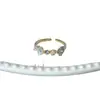 Anillo nuevo y popular, dulce y exquisito, lujo ligero con un toque de alta gama, único y de nicho, anillo abierto de moda azul y rosa