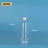 Fornecimento Direto de Garrafas Plásticas Transparentes, Garrafas Dispenser Pet Slim de Alta Capacidade, Garrafas Amostra 500ml com Tampa de Alumínio Dourada e Prateada