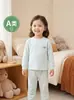 Conjunto de Ropa Interior para Bebé Ropa para Bebés y Niños Pequeños Primavera Otoño Ropa para el Hogar Pijamas Conjunto Separado de Cuello Redondo Top de Otoño Pantalones de Otoño