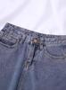 Shorts Jeans 2025 Novas Calças Femininas de Verão Finos de Cintura Alta Largos Retos Estilo Hong Kong Estilo Hong Kong Calças de Comprimento Médio