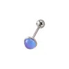 Anillo para la lengua de acero inoxidable con rosca externa, con diseño de chica sexy caliente, con gota de aceite y estrella brillante, con piedra natural, para cruzar fronteras, Flash Sexy