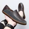 Zapatos Casuales Transpirables Nuevos Primavera/Otoño 2026 con Suela de Goma, Mocasines Slip-on para Conducir, Suela Suave, Cuero Genuino, Hechos a Mano para Hombre