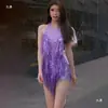 Nuevo Vestido de Danza Latina Brillante con Flecos 2025 en Color Nude, Ajustado, Elegante, Sexy, Mono Ultra Corto