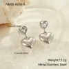 Pendientes de Acero Inoxidable con Zirconia Incrustada, Pendientes de Acero Titanio, Joyería para Orejas, Pendientes Versátiles de Lujo Ligero, Pendientes de Gama Alta, Pendientes de Venta Caliente Transfronteriza