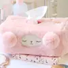 Capa de Lenços de Unicórnio Capa de Caixa de Lenços Menina Ins Rosa Pelúcia Fofa Caixa de Lenços para Casa Estilo Ins