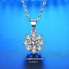 Nova versão coreana de moissanite banhado a prata moda girassol colar flor feminina girassol pingente colar uma geração de cabelo
